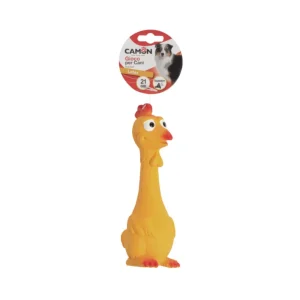 Camon Pollo seduto in lattice con squeaker 21cm Giochi per Cani