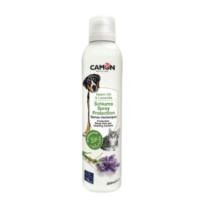 Camon Schiuma Spray Olio di Neem e Lavanda 300ml per Cani e Gatti