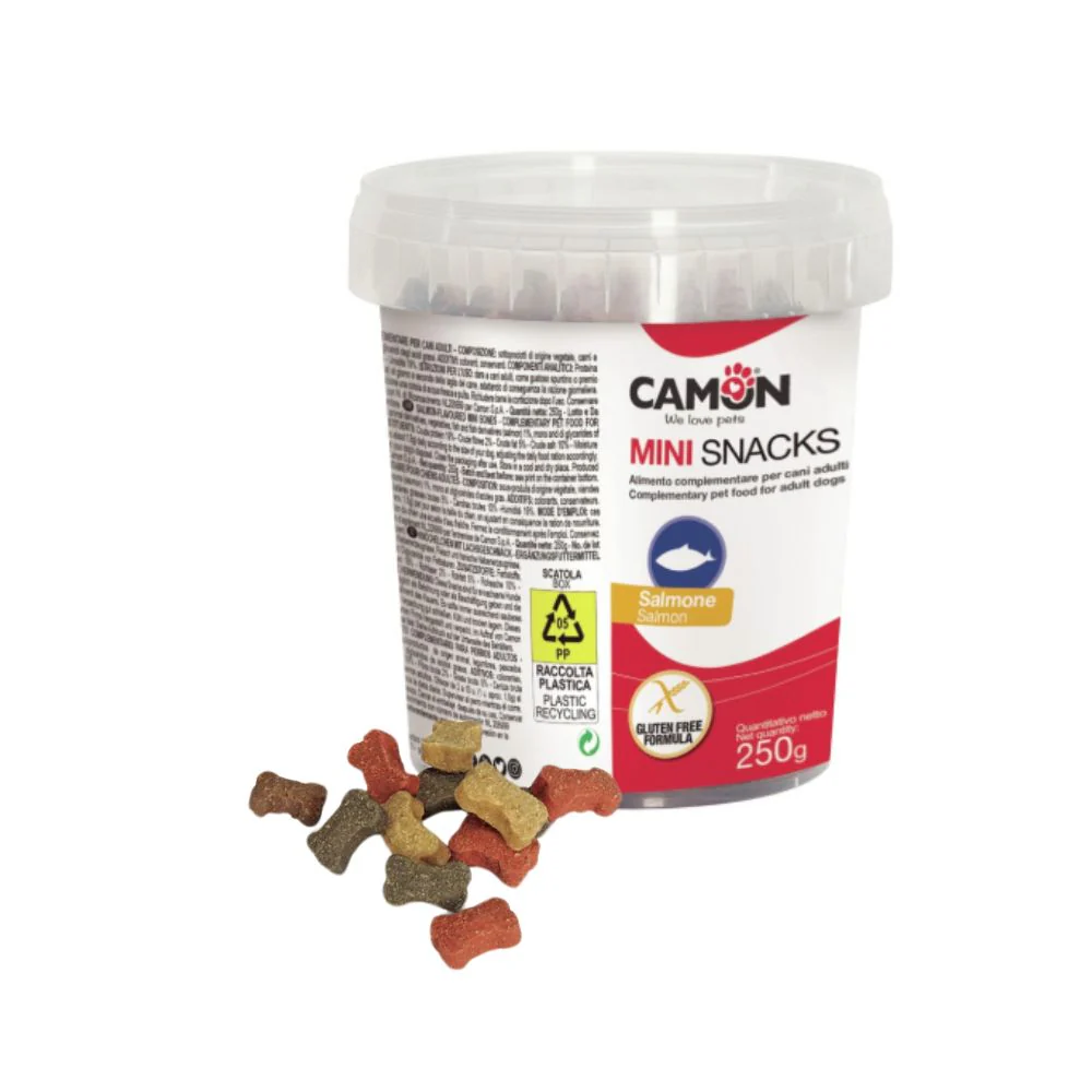 Camon Mini Snack Ossicini al Salmone 250g Snack Cani - immagine 2