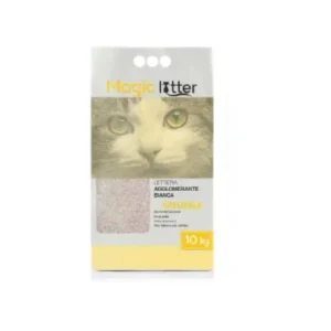 Magic Litter Naturale Lettiera Agglomerante Bianca 10kg per Gatti e Gattini