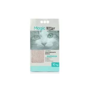 Magic Litter Marsiglia Lettiera Agglomerante Bianca 10kg per Gatti e Gattini