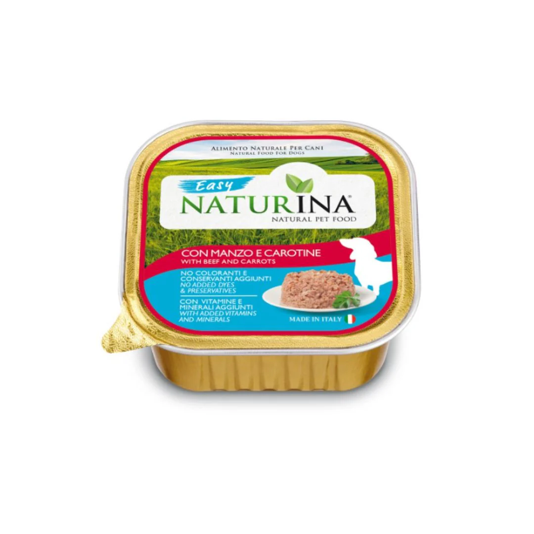 Naturina Easy Manzo e Carotine 150g Vaschetta per Cani - immagine 2