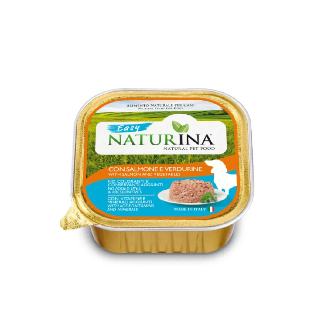 Naturina Easy Salmone e Verdurine 150g Vaschetta per Cani - immagine 2