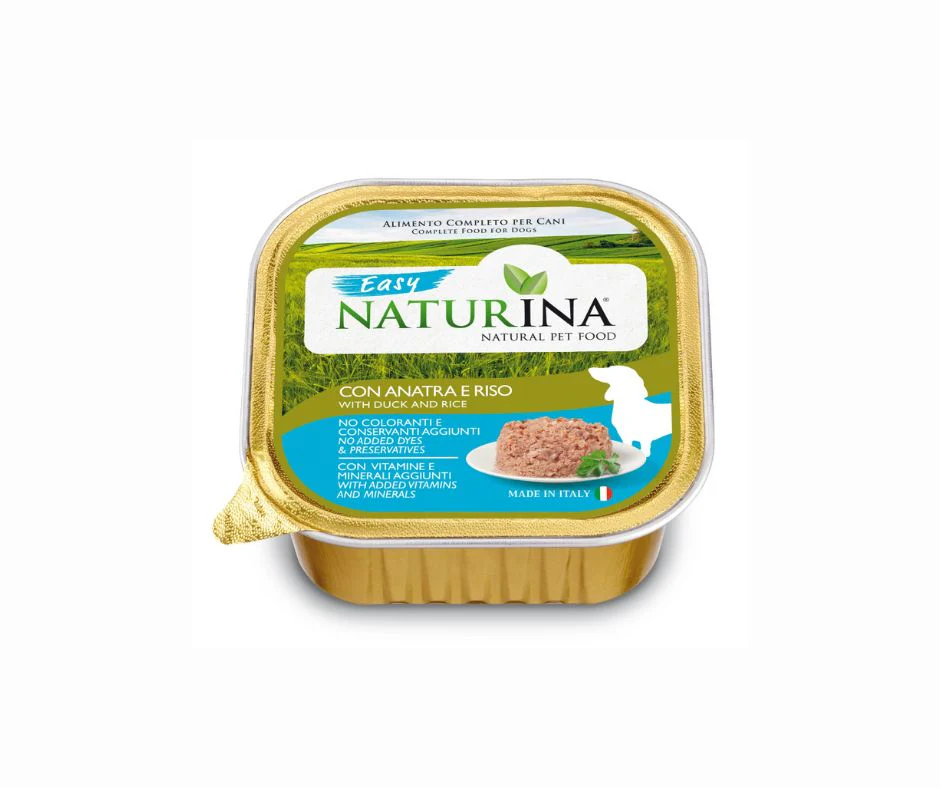 Naturina Easy Anatra e Riso 150g Vaschetta per Cani