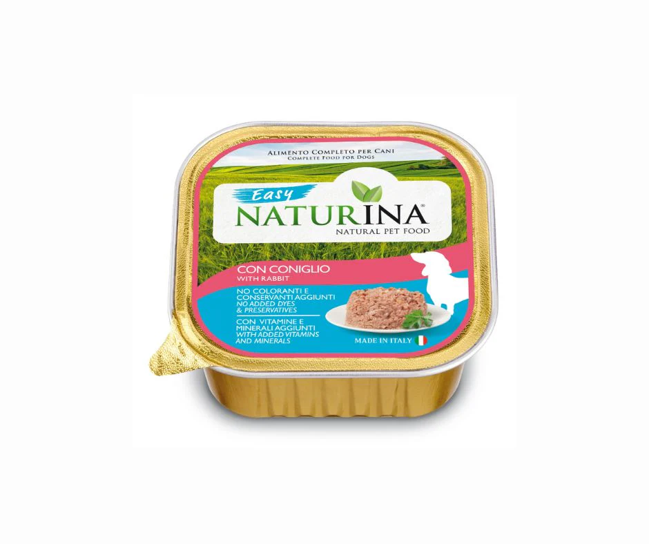 Naturina Easy Coniglio 150g Vaschetta per Cani