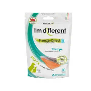 Im Different Freeze-Dried Liofilizzato a Trota Snack 40g per Cani e Gatti