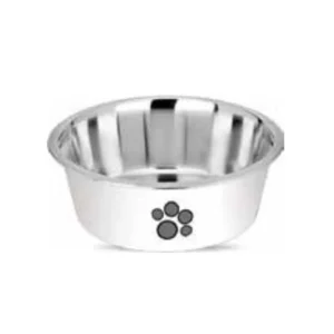 Colley Ciotola in Acciaio Bianca con Zampa Grigia 400ml per Cani e Gatti