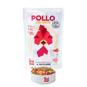 Real Bowl Pappa fresca Pollo e Carote 700g Bustina Cani