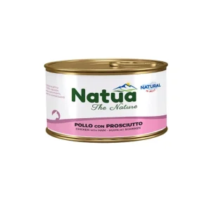 Natua Natural Pollo e Prosciutto in Jelly Lattina 85g Gatti