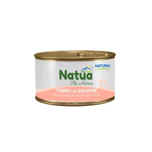 Natua Natural Tonno e Salmone in Brodo Lattina 85g Gatti