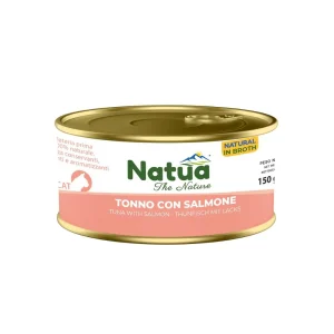 Natua Natural Tonno e Salmone in Brodo 150g Lattina Gatti