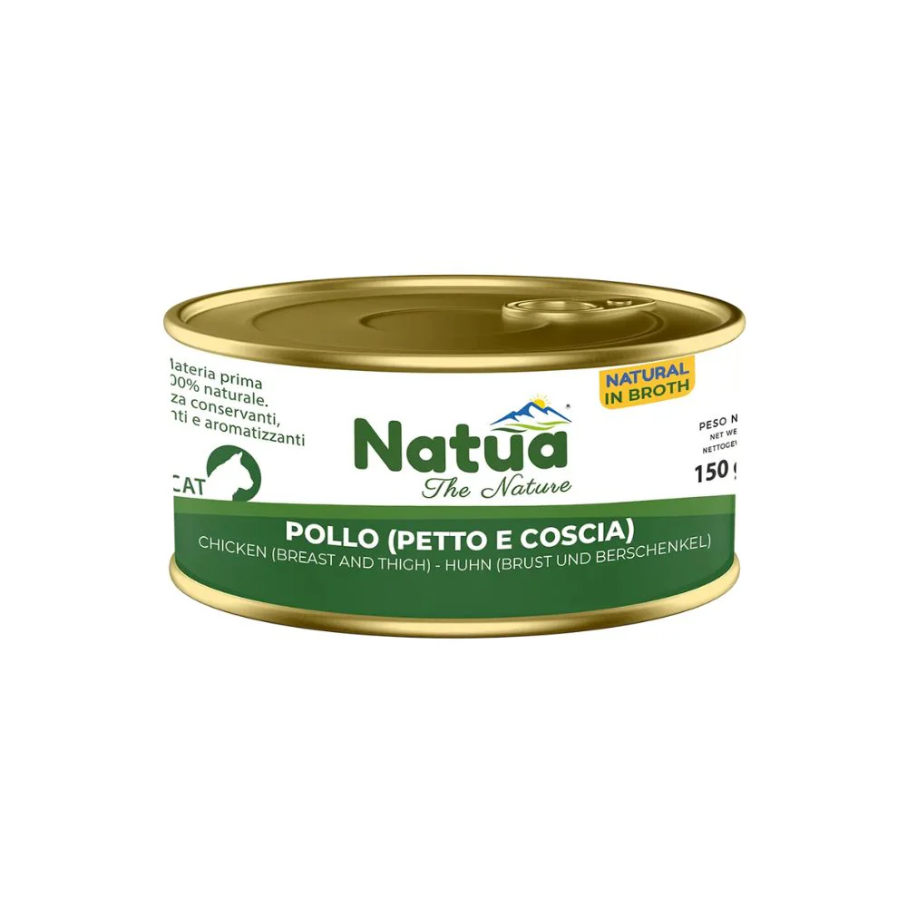 Natua Natural Pollo in Brodo 150g Lattina Gatti