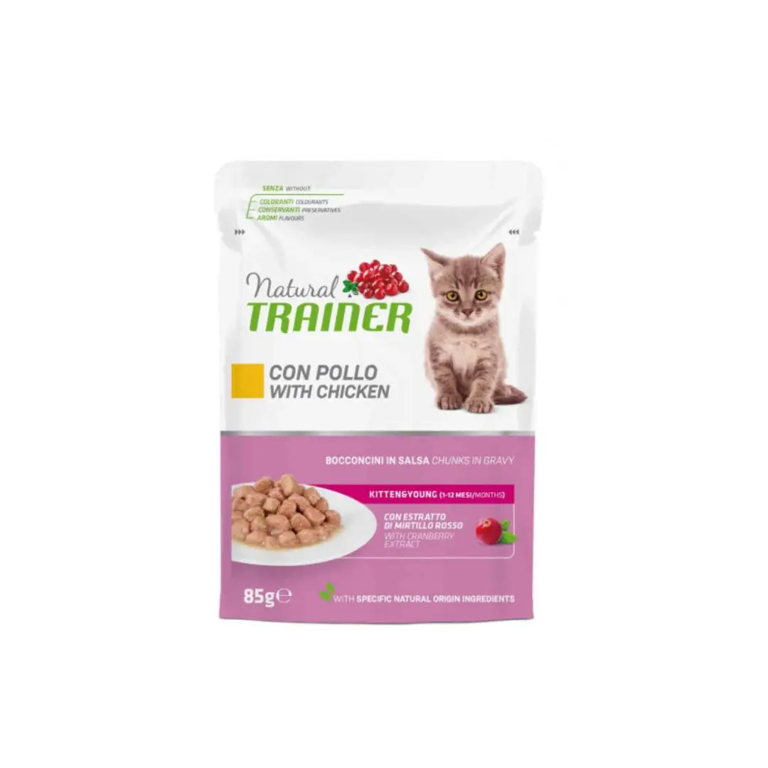 Trainer Natural Kitten e Young Pollo 85g Bustina Gattini