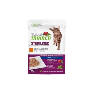 Trainer Natural Sterilised Tacchino 85g Bustina Gatti Sterilizzati