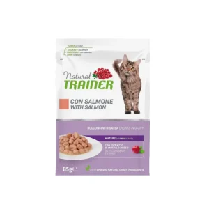 Trainer Natural Mature Bocconcini di Salmone 85g Bustina Gatti Adulti Scadenza Prodotto 05/2026