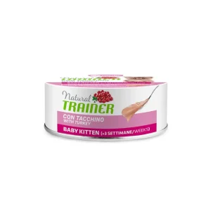 Trainer Natural Baby Kitten con Tacchino Lattina Gattini 80g