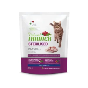 Trainer Natural Sterilised Tacchino 300g Crocchette Gatti Adulti