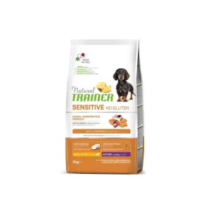 Trainer Sensitive Mature Salmone 2Kg Small e Toy Crocchette Cani Anziani