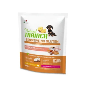 Trainer Sensitive Salmone Puppy e Junior 800g Crocchette Cani Small e Toy Scadenza Prodotto 06/2026
