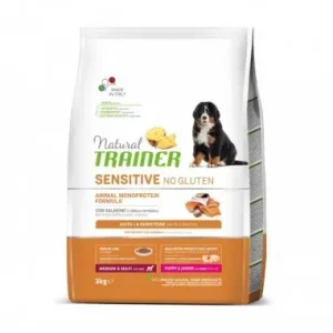 Trainer Sensitive Salmone Puppy 3kg Medium Maxi 3Kg Crocchette Cuccioli