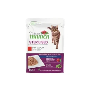 Trainer Natural Sterilised Manzo 85g Bustina Gatti Sterilizzati