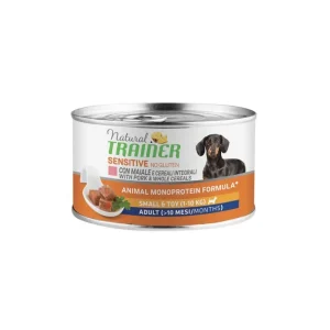 Trainer Natural Sensitive Maiale 150g Lattina Cani Small e Toy Adult