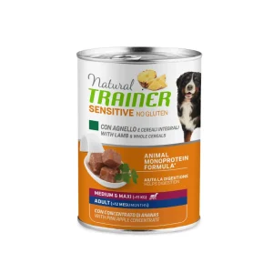 Trainer Sensitive Agnello 400g Lattina Cani Medium Maxi Adult