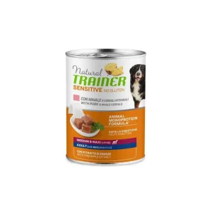 Trainer Sensitive Maiale Lattina 400g Cani Medium Maxi Adult