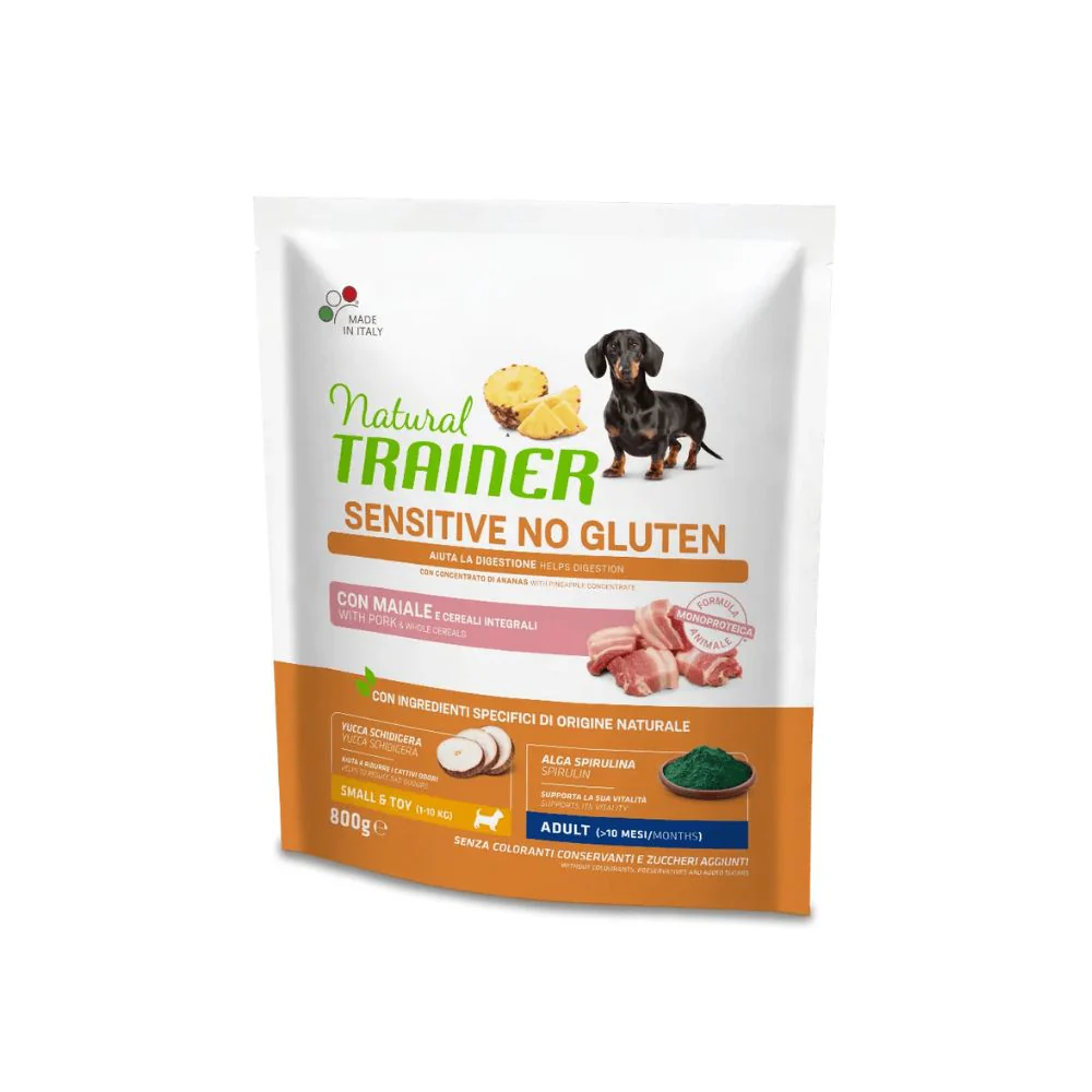 Trainer Sensitive Maiale 800g Crocchette Cani Small e Toy Adult - immagine 2