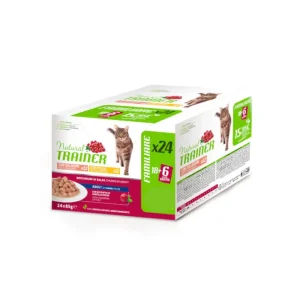 Trainer Bocconcini Pollo e Salmone Bustina 24x85g Gatti Adult Multipack