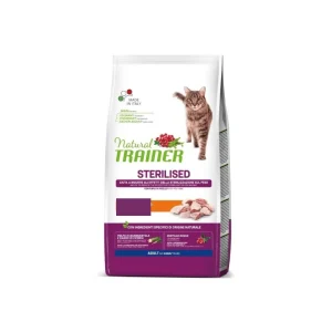 Trainer Natural Sterilised Tacchino 3kg Crocchette Gatti Adulti