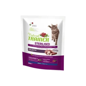 Trainer Natural Sterilised Anatra 300g Crocchette Gatti Adulti