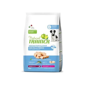 Trainer Natural Pollo 3Kg Crocchette Cani Medium Puppy e Junior