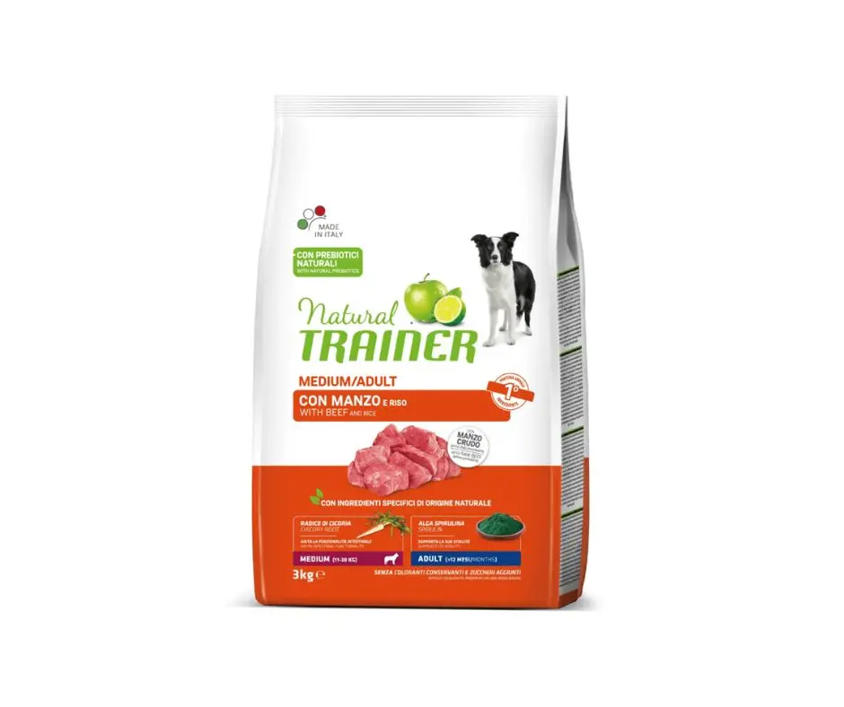 Trainer Natural Manzo 3Kg Crocchette Cani Medium Adult - immagine 2