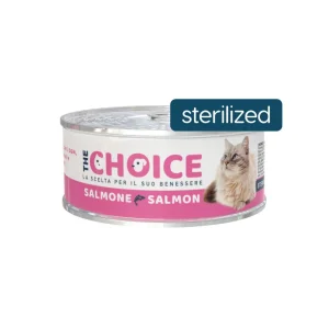 The Choice Salmone Sterilized 80g Lattina Gatti Sterilizzati