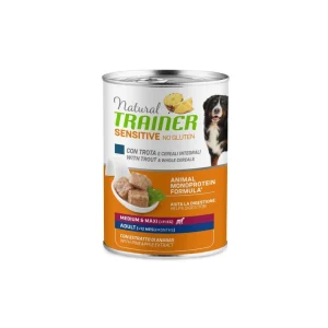 Trainer Sensitive Trota 400g Lattina Cani Medium Maxi Adult