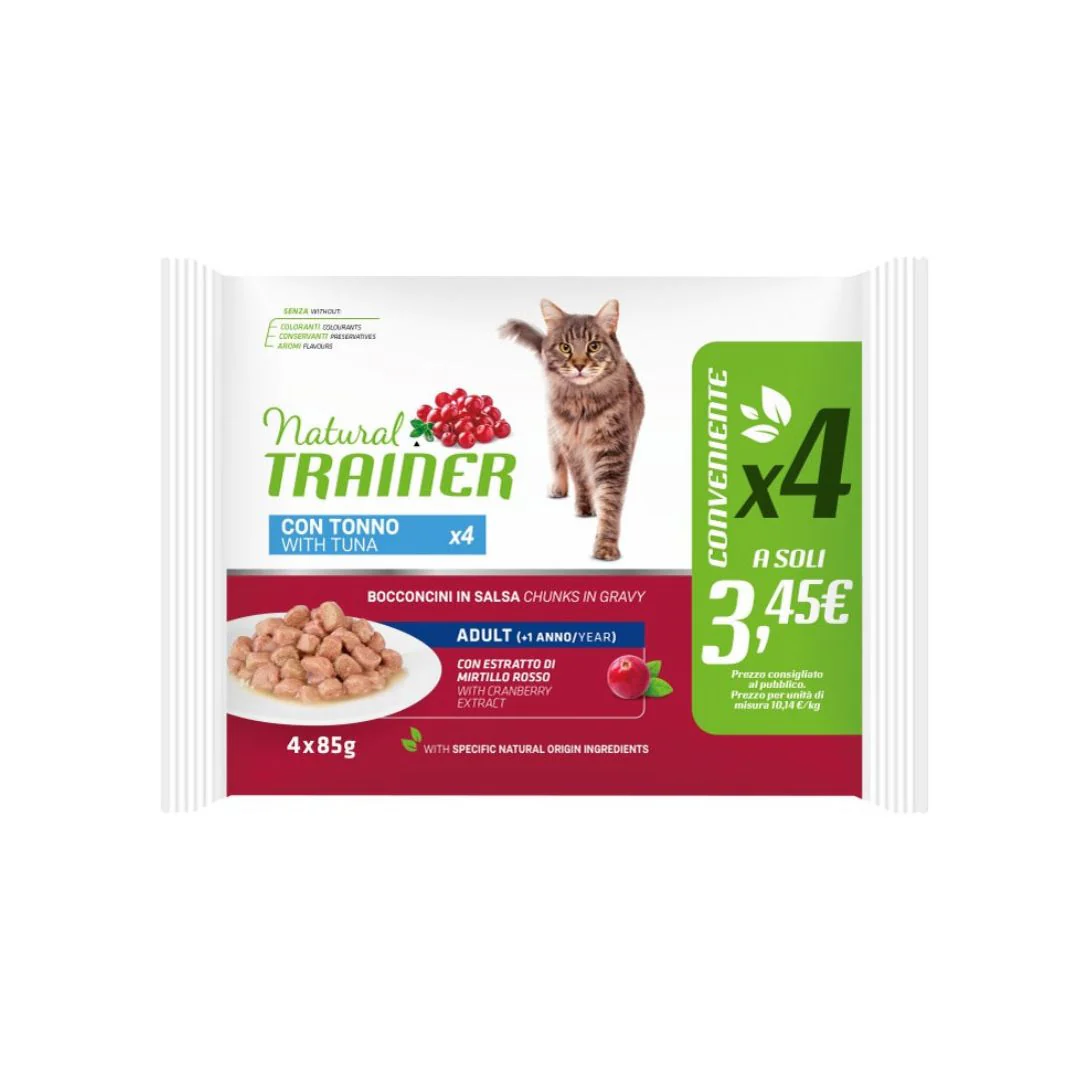 Trainer Natural Bocconcini di Tonno 4x85g Bustina Gatti Adulti - immagine 2