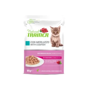Trainer Natural Kitten e Young Merluzzo 85g Bustina Gattini