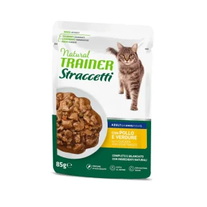 Trainer Natural Straccetti Pollo e Verdure 85g Bustina Gatti Adulti Scadenza Prodotto 07/2026