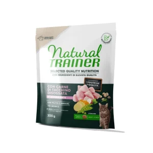 Trainer Natural Selected Quality Nutrition Tacchino 300g Crocchette Gatti Sterilizzati Adult