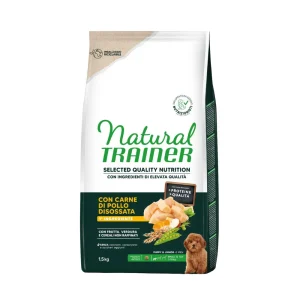 Trainer Natural Selected Quality Nutrition Pollo 1,5Kg Crocchette Cani Mini Puppy e Junior