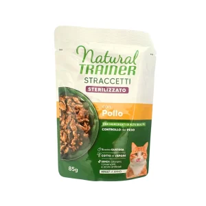 Trainer Natural Straccetti Pollo 85g Bustina Gatti Sterilizzati Adulti