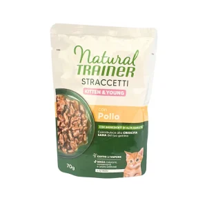 Trainer Natural Straccetti Pollo 70g Bustina Gatti Kitten e Young