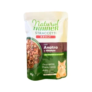 Trainer Natural Straccetti Anatra e Verdure 85g Bustina Gatti Adulti