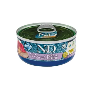 Farmina N&D Natural Tonno e Gamberetto 70g Lattina Gatti Adulti