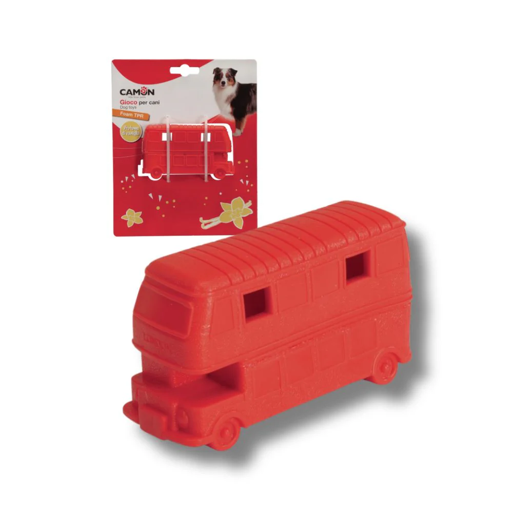 Camon Autobus in foam Tpr con Aroma di Vaniglia 10,5cm Gioco per Cani - immagine 2