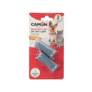Camon Set di spazzolini da dito in silicone per Cani e Gatti