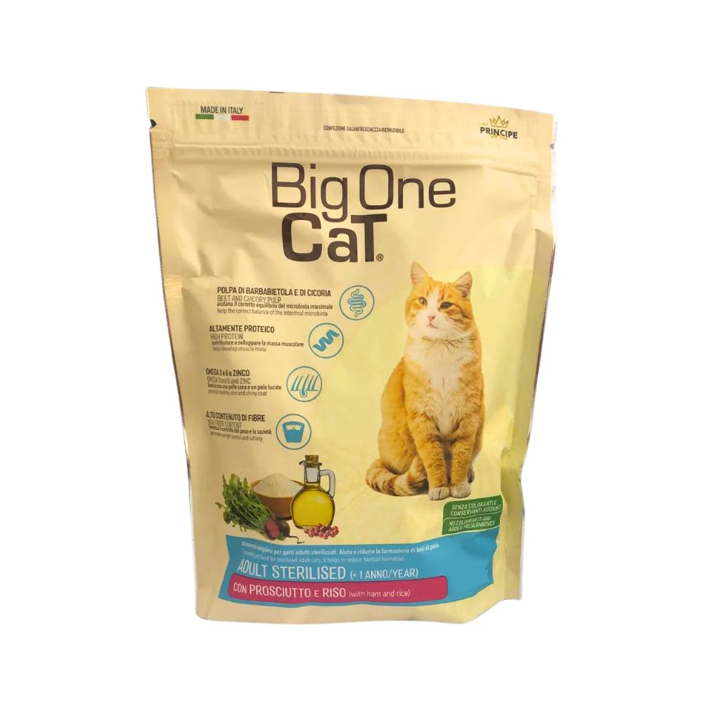 Big One Cat Sterilised Prosciutto 1,5Kg Crocchette Gatti Adulti Sterilizzati