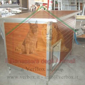 Cuccia coibentata Deluxe pannello FINTO LEGNO