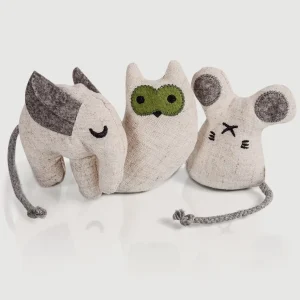 Ne&No - Giocattolo per gatti  Set 3 pupazzetti Erba Gatta